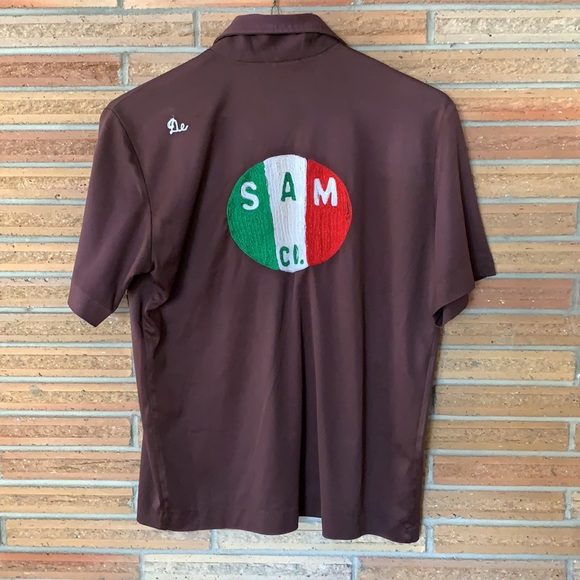 Men’s vintage 1970’s polyester bowling shirt. - Picture 4 of 6